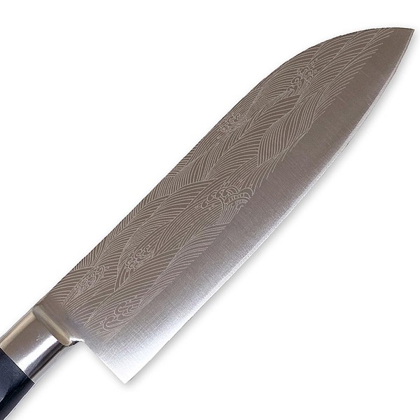 匠美風 野菜 包丁 透かし彫り 波 三徳包丁 170mm 刃渡り 170mm モリブデン鋼