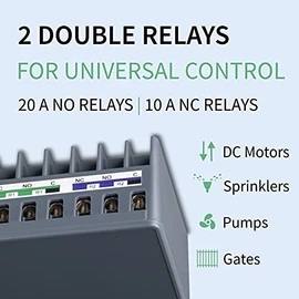 Zooz Z-Wave Long Range Relay ZEN17 800LR for Awnings, Garage Doors, Sprinklers, and More | 2 x NO-C-NC Relays (20A, 10A) | Hub Required (Compatible with Z-Box, Home Assistant, and Hubitat)