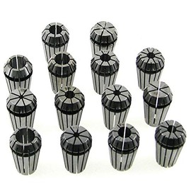 findmall 14Pcs ER20 Spring Collet Set 1/16-1/2 Collet Chuck for CNC Engraving Machine & Milling Lathe Tool