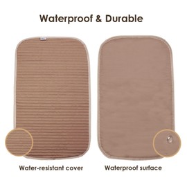 Portable Diaper Changing Pad-Quilted Thicker Waterproof Changing Pad-Change Pad Liner Bed Pad Play Mat-Travel Diaper Changing Pad (Coffee)
