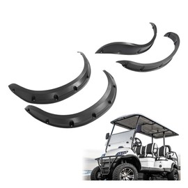 Wutist Golf Cart 4PCS Fender Flare Compatible with Icon Advanced EV and Evolution Forester 4 or 6 Passenger Seat Golf Cart Black ABS