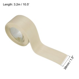 sourcing map Waterproof Sealing Strip Tape PVC Sealing Tape 1.5 x 10.5 Inches Beige