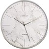 Lascelles London Brushed Chrome Metal Cased Wall Clock with Marble
