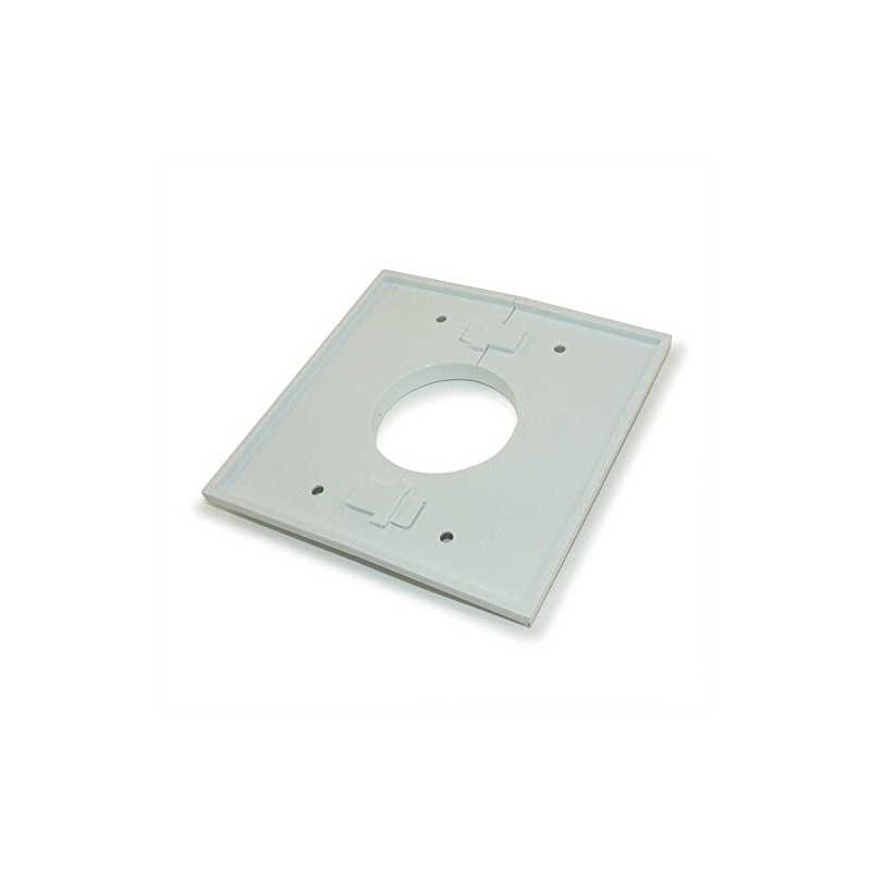 MyCableMart Wallplate: Double-Gang Pass-Thru Wallplate Split-Port
