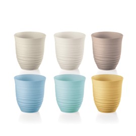 Guzzini - Tierra, Set of 6 Low Cups - Diameter 9 x Height 9.5 cm | 350 cc - 17950352