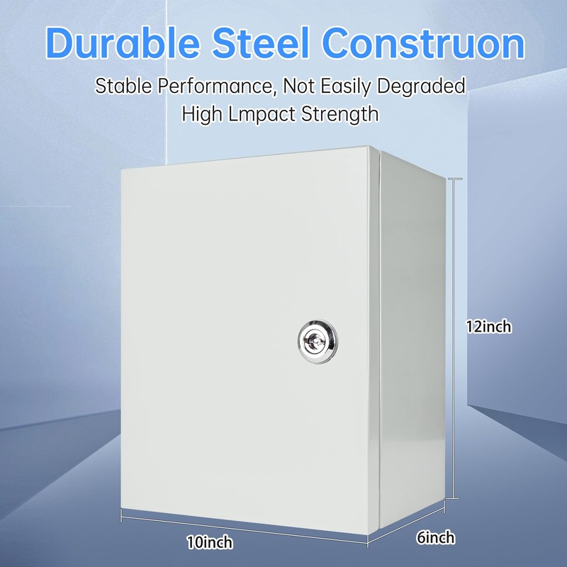 Outdoor Electrical Box Waterproof, NEMA 4 Steel Enclosure Box with