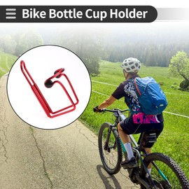 Motoforti Bike Bottle Cup Holder Cage Rack Thickened Strong Aluminium Alloy Bicycle Drinks Holder for MTB Road Mountain Bike Outdoor Cycling Red