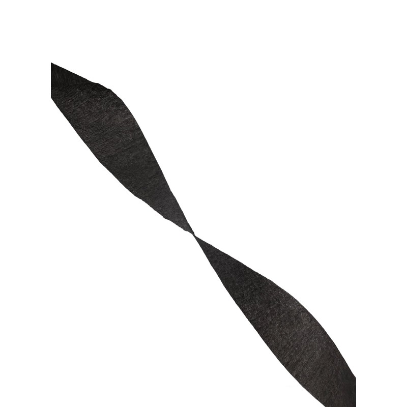 BLACK and WHITE Crepe Paper Streamers (2 Rolls Each Color)