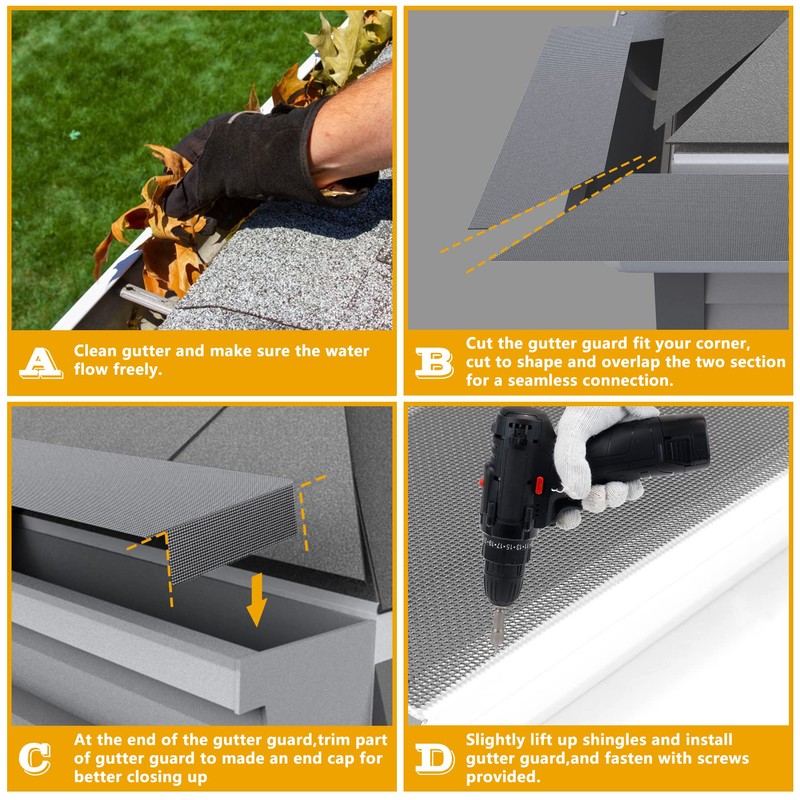 LBG Products Gutter Guards Kit – 48 FT (35 Pack),