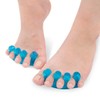 Set 3 Pares Separadores De Dedos Pies Silicona Flexible Celeste