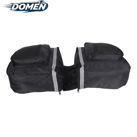DOMEN Double Bicycle Pannier Bag for Rear Racks, Black