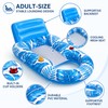 Adult Inflatable Pool Lounger for Swimming – Cooling Mesh Seat,
