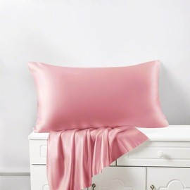 Silk Pillow Cases 2 Pack, Blush Pink Silk Pillowcase For Hair And Skin, Silk Satin Pillowcases With Envelope Closure Design & Skin So Soft, Available In Standard Size 50 X 75 Cm