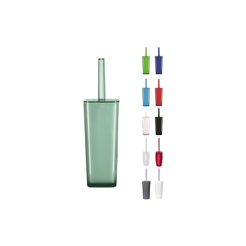 KW Enclosed Toilet Brush and Holder (Maldives Green)