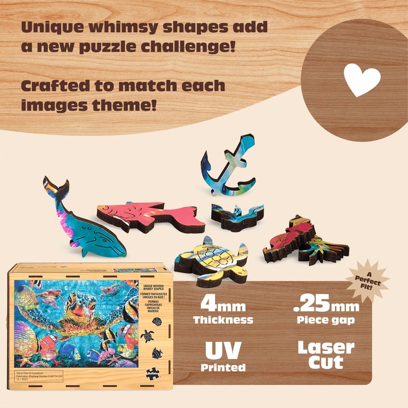 Buffalo Games - Tiny Bubbles Wood Puzzle - Whimsy Cut