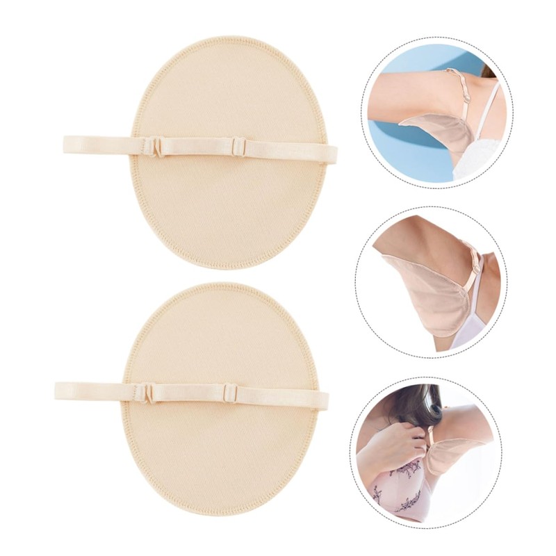 FOMIYES 2 Pairs Women's Underarm Pads Absorbent Washable Comfort for