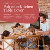 Tablecloth of Polyester -Fitted with Elastic, Water Proof, Washable, Fits