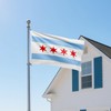 ASUNO Chicago Flag 3 × 5 Feet Polyester Banner with