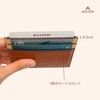 MASSENI Premium Italian Leather Slim Card Holder, Small Capacity, Genuine