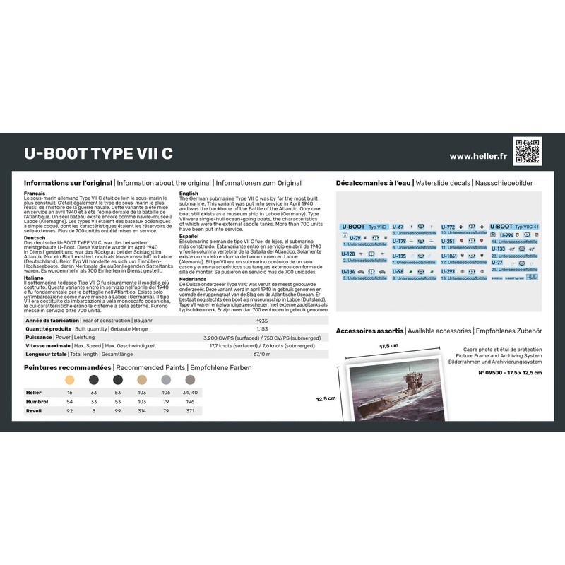 Heller 1:400 - U-Boot Type VII C