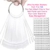 JASSINS 100 Pcs Clear Fan-shaped False Nail Swatch Sticks Nail