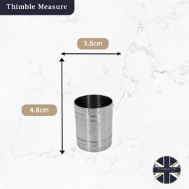 Stainless Steel Copper Thimble Bar Pub Club Spirit Measure CE Marked Chabrias Ltd (35ml, Stainless Steel)