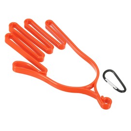 PATIKIL Golf Gloves Stretcher, Plastic Keeper Support Rack Holder Dryer Hanger Frame with Hanging Hooks for Sports Gloves Maintenance, Orange