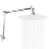 19 Inch Shower Head Extension Arm, Upgrade Flexible Height &