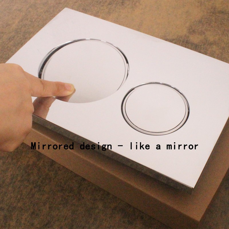 Bright Silver Dual-Flush Actuator Plate for Geberit Concealed Cisterns Compatible