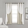 Lush Decor Sheer Grommet Curtains Panel with Insulated Blackout Lining,