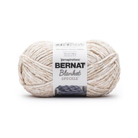 Bernat Blanket Speckle Cream Yarn - 2 Pack of 10.5oz/300g - Polyester - #6 Super Bulky - 220 Yards - Knitting & Crochet