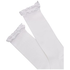 Jefferies Socks girls Knee High Dress Sock, White, 12-24 Months US