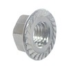Fifty (50) 5/16-18 Zinc Plated Serrated Flange Hex Lock Nuts