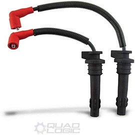 Tapas y cables de bujía de bobina de encendido (par) – Compatible con Polaris RZR 900/1000, Turbo, RS1 y ACE 900 – Reemplazo para OEM 4014295, 4017694