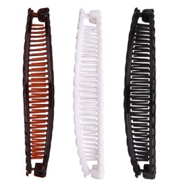 Banana Hair Clips,Fishtail Hair Clip,3 Pieces Banana Hair Combs Fishtail Hair Clip,Banana Hair Comb Clips,Ponytail Banana Clip hair Accessory,for Women Girls Long, Curly or Straight Hair