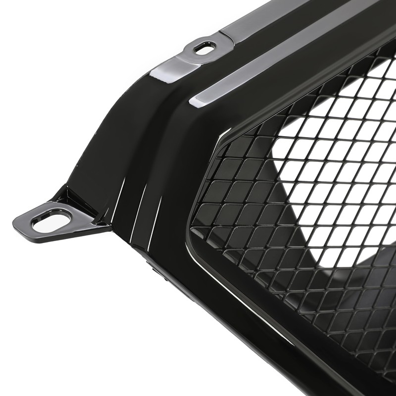 HECASA Sporty Black Mesh Front Grille Assembly Compatible with 2012-2016