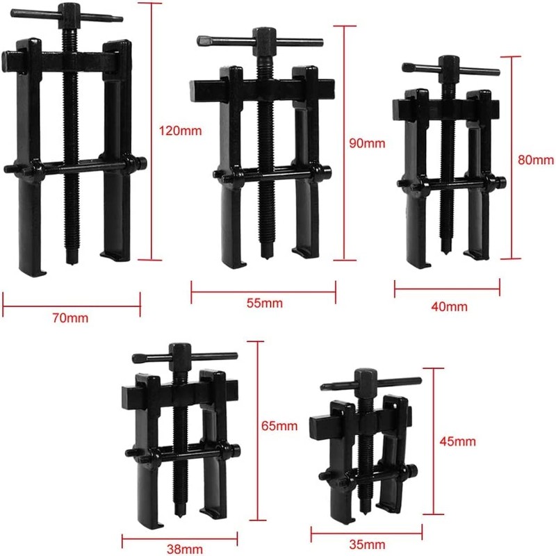Wakects Tool Set for Bearing Puller, Double Jaw Ball Bearing