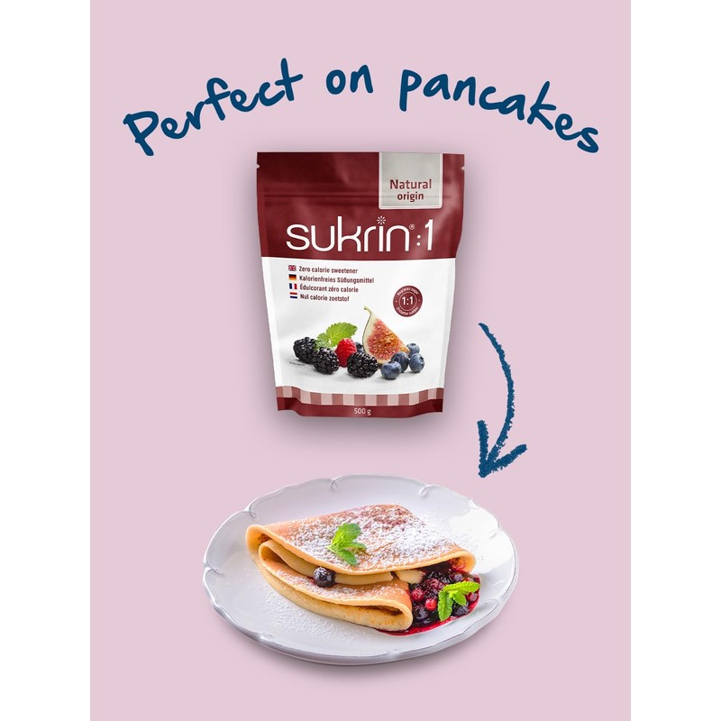 Sukrin:1 - All Natural Sugar Substitute with Erythritol & Stevia,