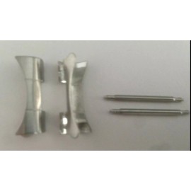 Unbranded 2 * 20mm hollow end links curved end fits most watch heads + 2 * spring bars