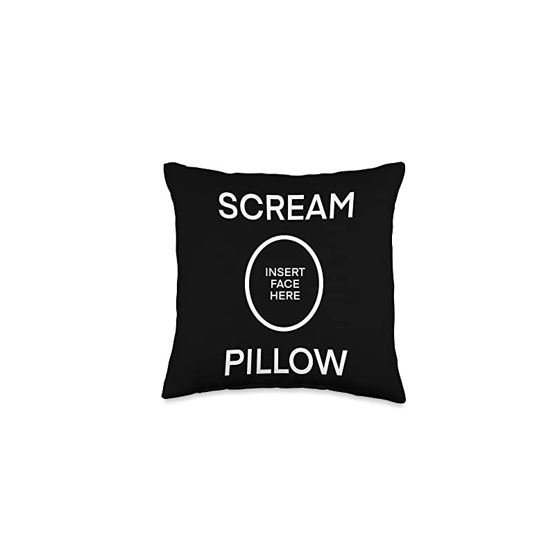 Scream Pillow Insert Face Here Throw Pillow