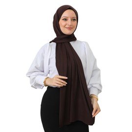 Prien Hijab for Women Viscose Scarf Lightweight Muslim Hijabs Long Shawl Islamic Scarves Turkey Silk Headscarf for Womens (Brown)