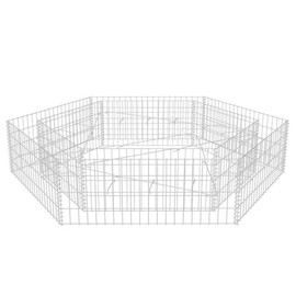 Gabion Raised Bed Silver Galvanized Steel 78.7x68.1x15.7 in, Gardening, Pots & Planters, 142536
