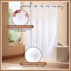 MEKOTRIN Waffle Weave Shower Curtain with Snap in Liner, 71"