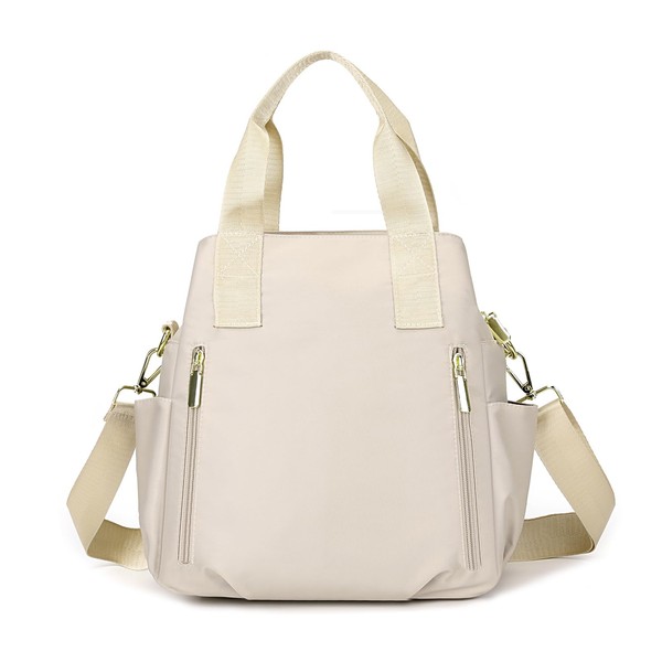 DOURR Lightweight 3 Compartments Crossbody Bag for Women Triple Zip