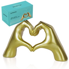 Large Taylor Lover Merch Gold Heart Hands Sculpture Birthday Decorations Gifts Living Room Bedroom Shelf Desk Coffee Table Accessories Statue Bobo Bathroom Home Decor Women Girls Mom(Large)