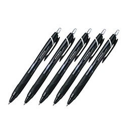 Uni-Ball Jetstream Extra Fine Point Retractable Roller Ball Pens,-Rubber Grip Type -0.7mm-Black Ink-Value Set of 5 (with Our Shop Original Product Description)