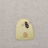 Yellow Beehive - Brown Honey Bee - Hive - Embroidered