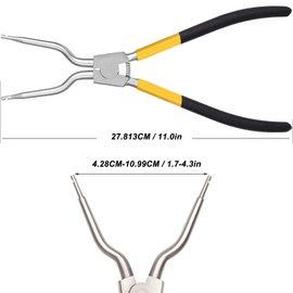 Fdit Washing Machine Spring Expansion Tool, Repair Washing Machine Inner Outer Tub Doors Carbon Steel with Anti Slip Handle