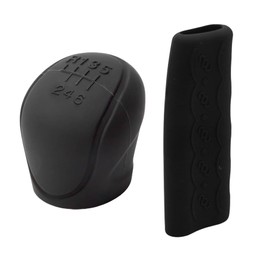 ZBOOROOR 6 Speed Speed Gear Knob Cover, Universal Car Shift Knob Cover with 1 Handbrake Cover for Manual and Automatic Cars for Providing Perfect Fit and Protection