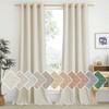 NICETOWN Natural Linen Curtains 84 inch Long 2 Panels Set,